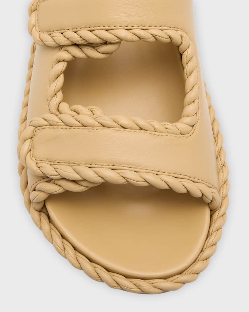 Jack Leather Braid Dual-Band Sandals | Neiman Marcus
