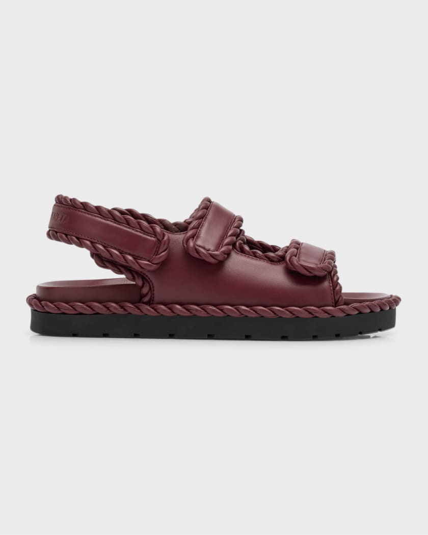 Bottega Veneta Stretch Smooth Leather Buckle Sandals - Bergdorf