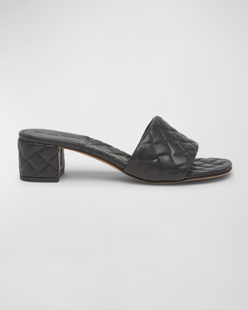 Bottega Veneta Quilted Leather Mule Sandals | Neiman Marcus