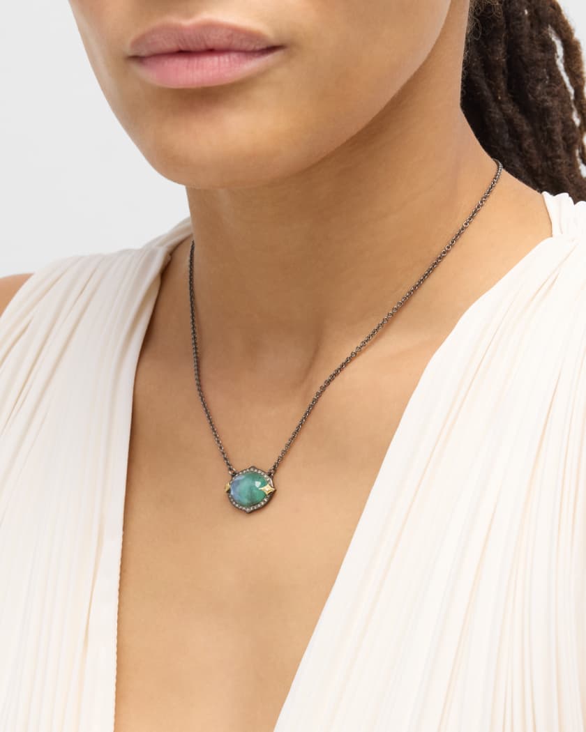 Armenta Classic Oval Emerald Triplet Necklace Neiman Marcus