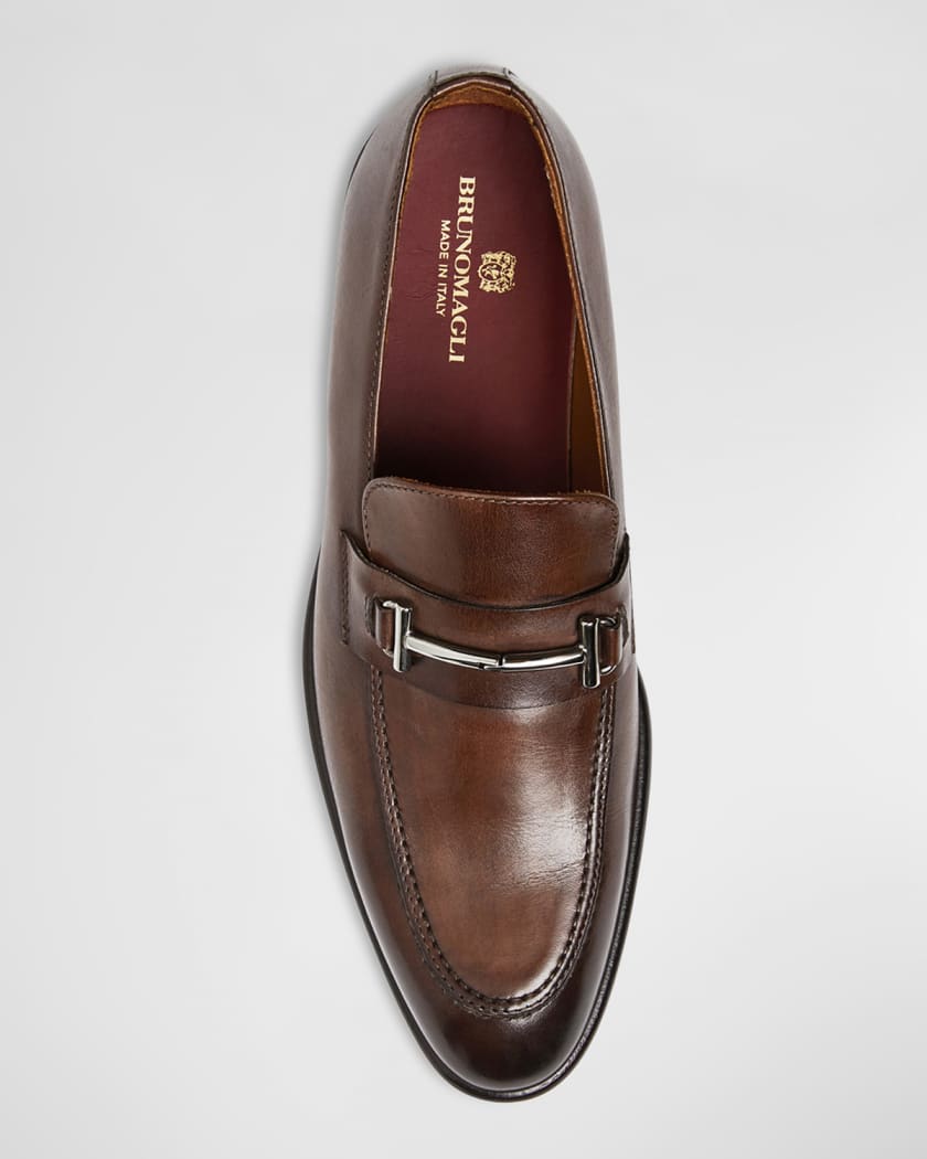 Men's Sante Double-Gore Leather Bit Loafers
