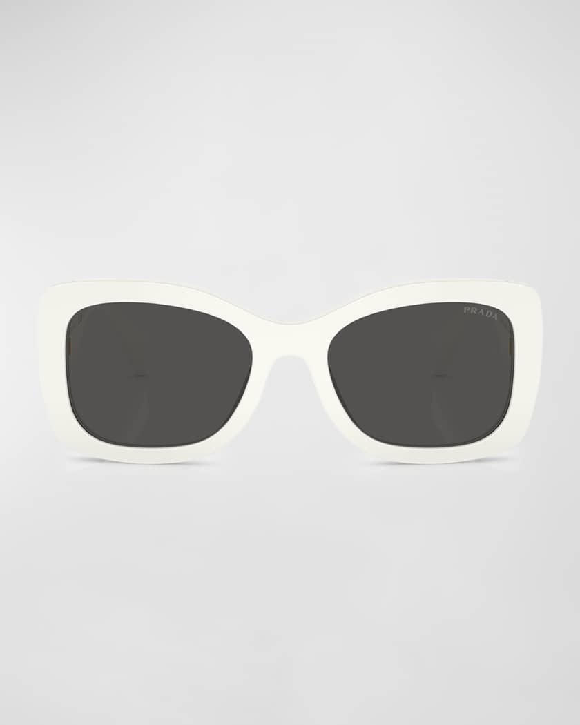 Prada Logo Acetate Oval Sunglasses Neiman Marcus