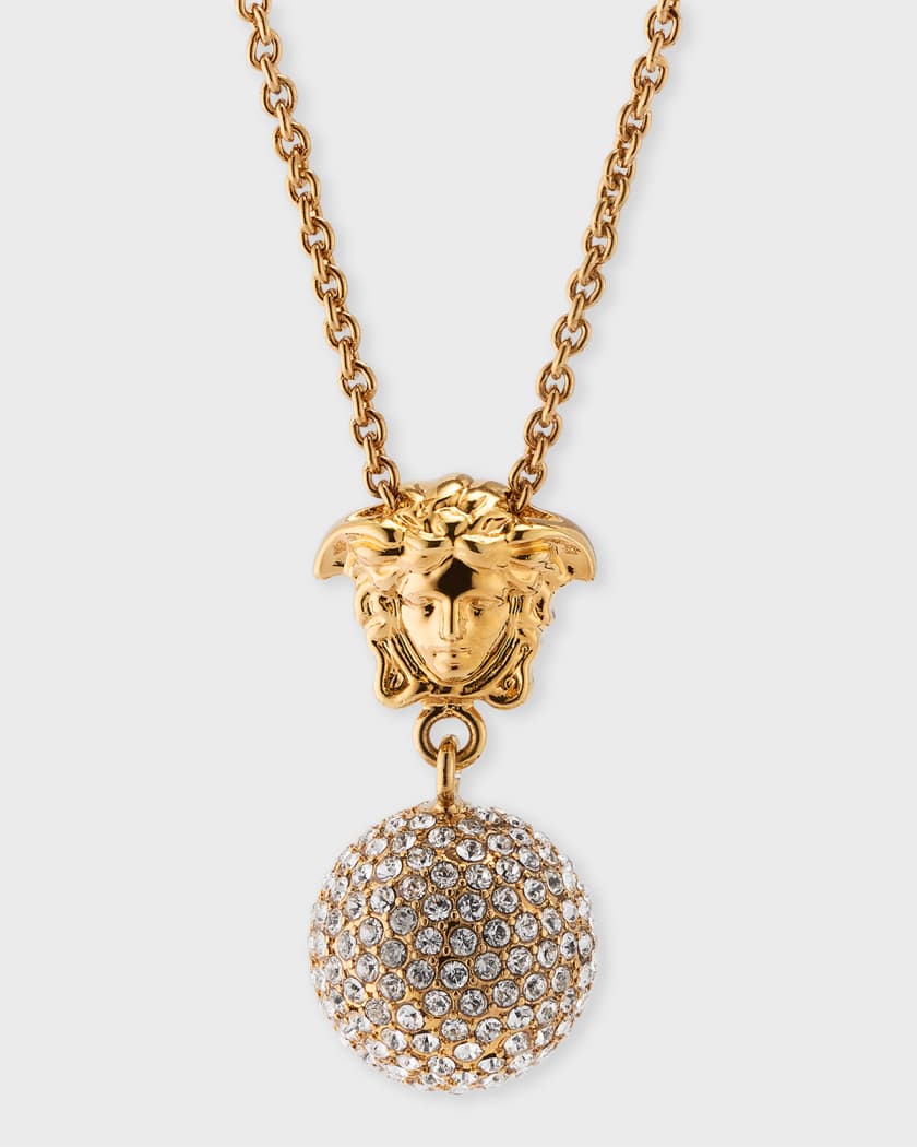 Versace Strass and Medusa Pendant Necklace Neiman Marcus