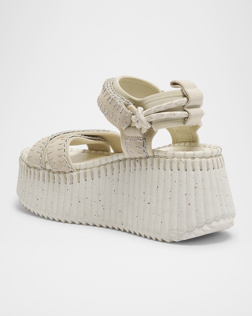 White flatform sandals clearance