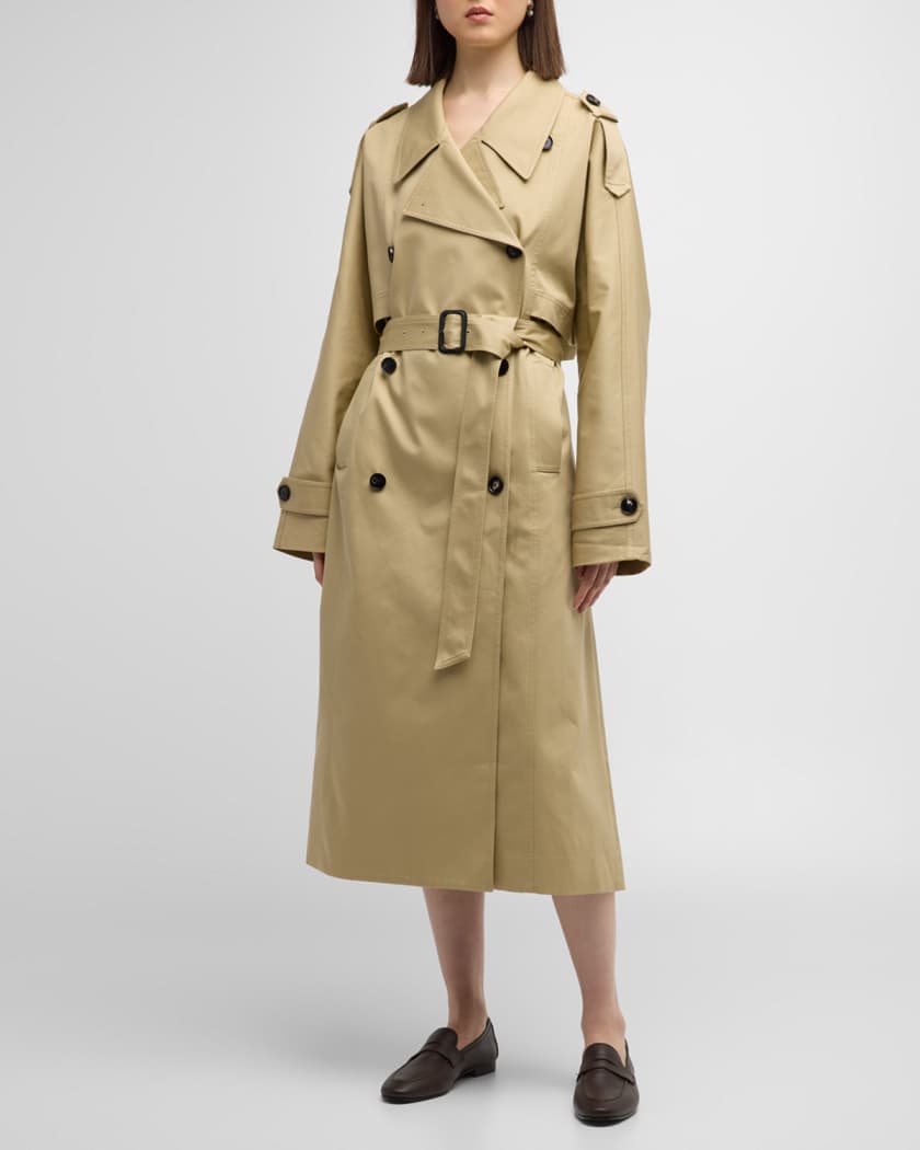Belted Double Breasted Trench Coat