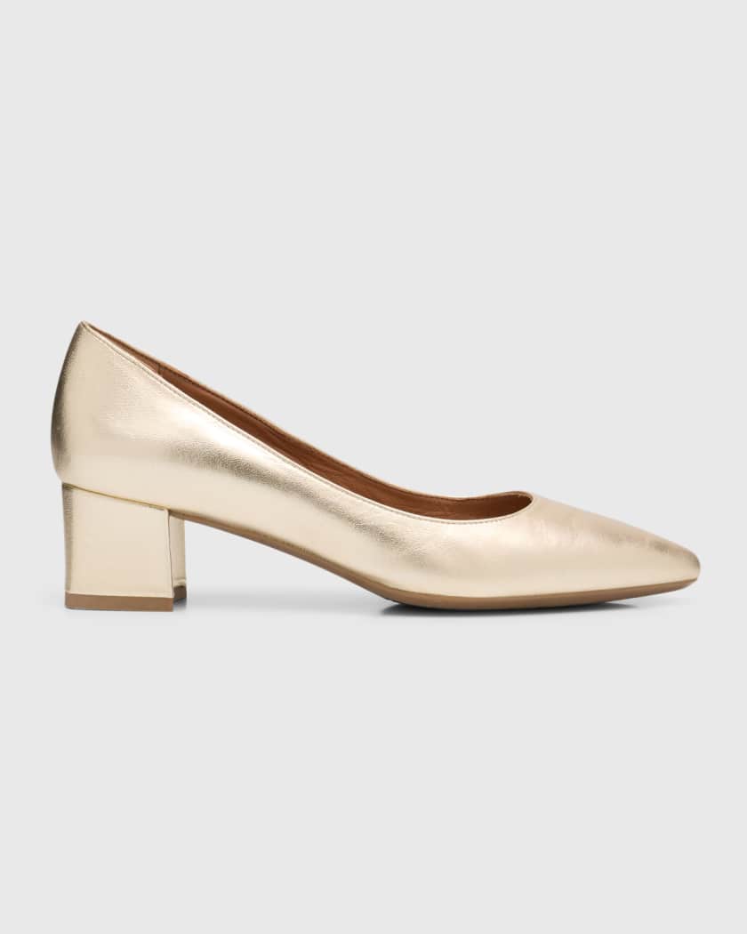 Aquatalia Pasha Metallic Office Pumps Neiman Marcus