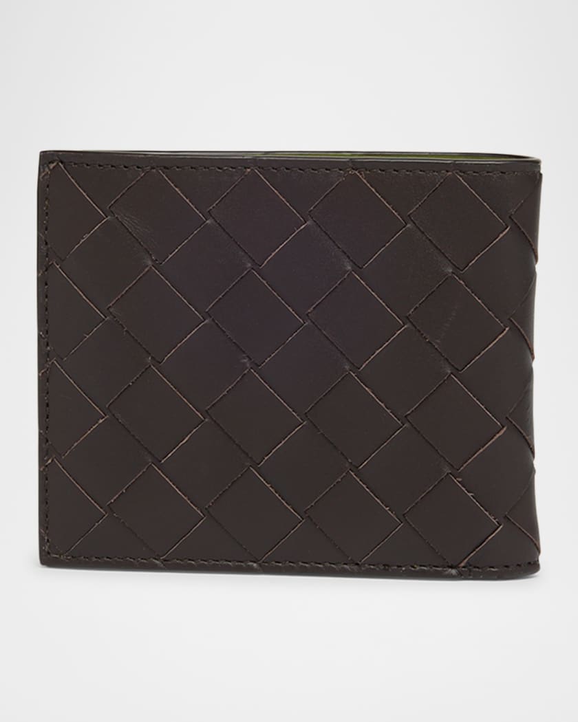 Men's Intrecciato 15 Bicolor Leather Bifold Wallet