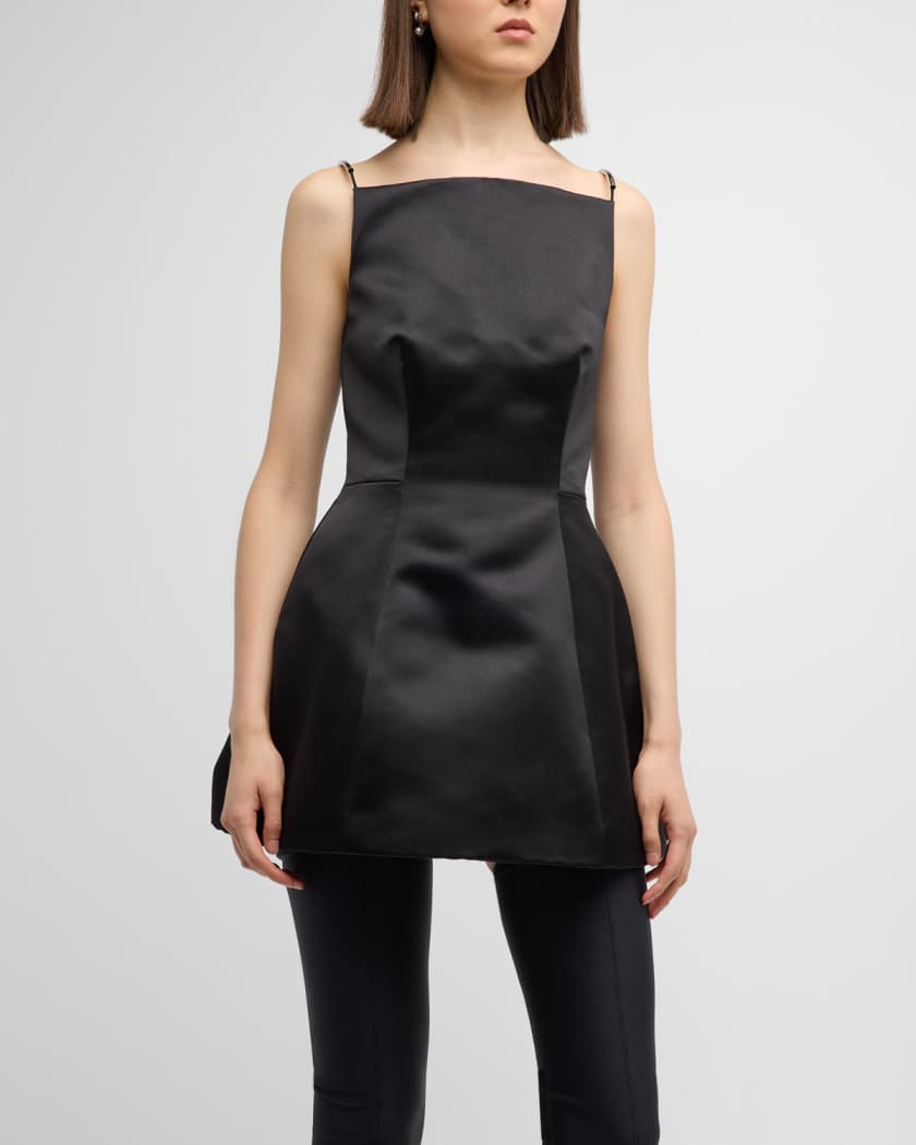 Boat neck best sale silk dress