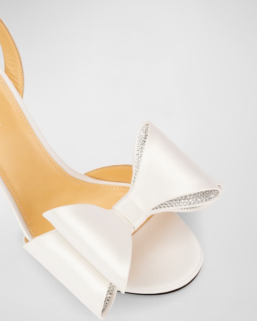 Cadeau Satin Bow Ankle-Strap Sandals