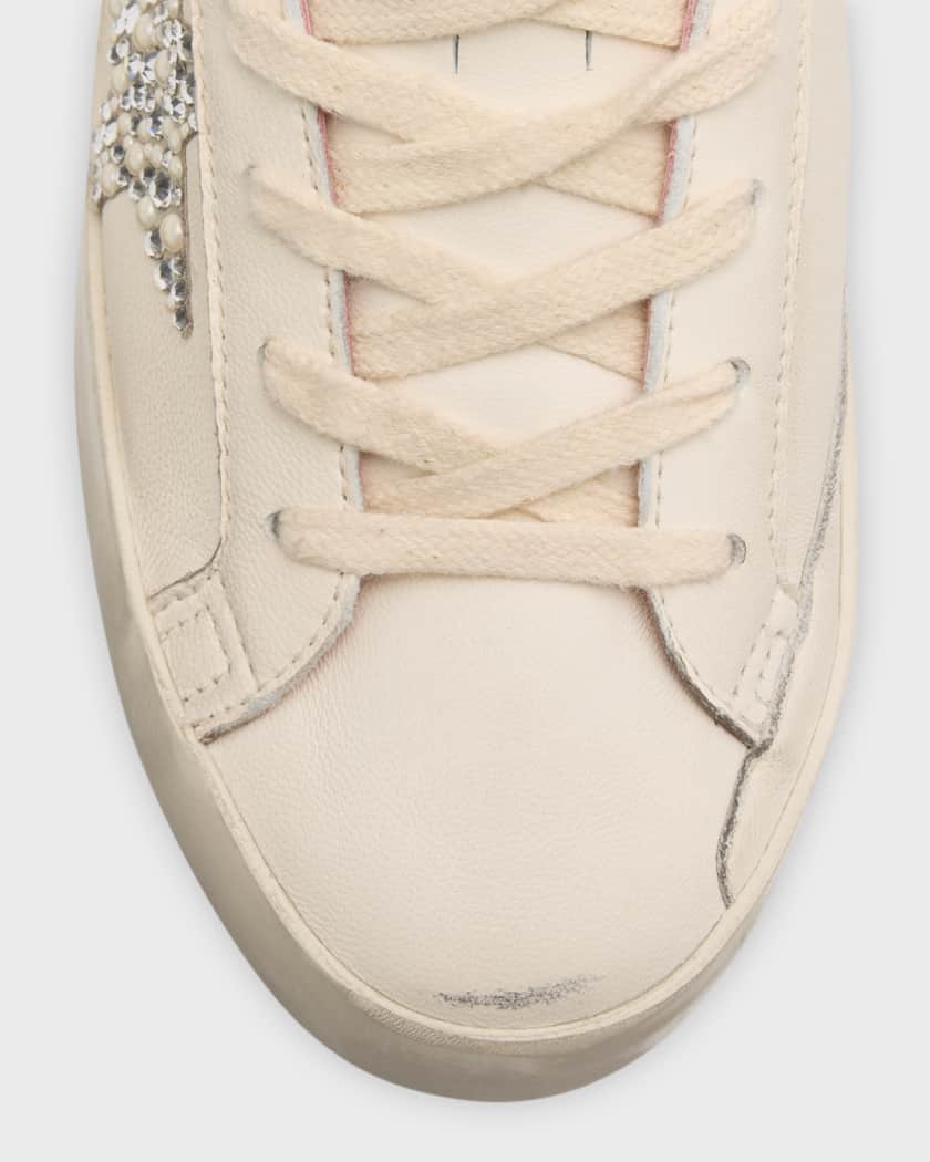 Superstar Swarovski Pearly Leather Low-Top Sneakers