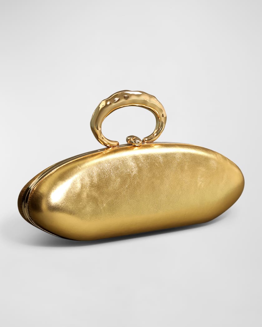 Molten Gold Bullet Minaudiere - Gold
