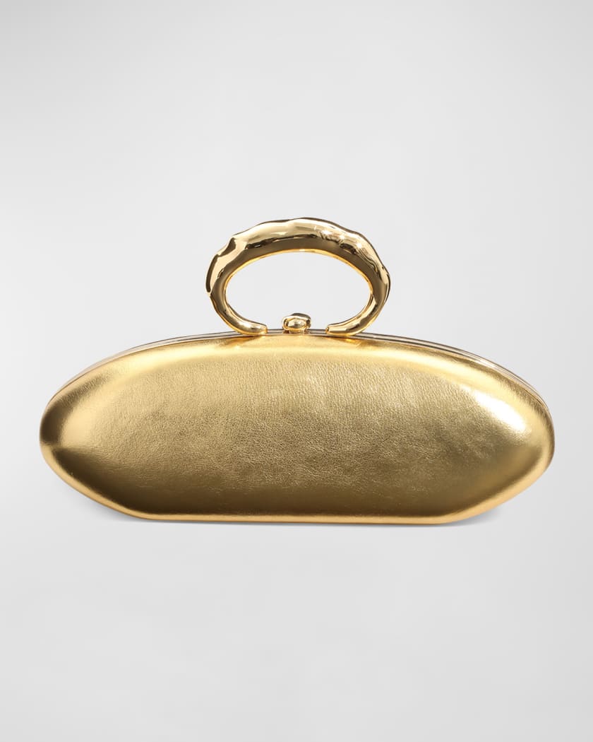 Molten Gold Bullet Minaudiere - Gold