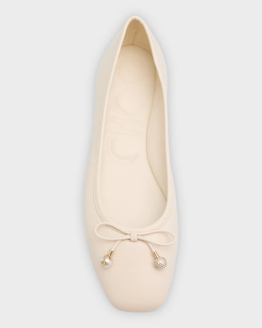 Ferragamo Lena Lambskin Bow Ballerina Flats - Bergdorf Goodman