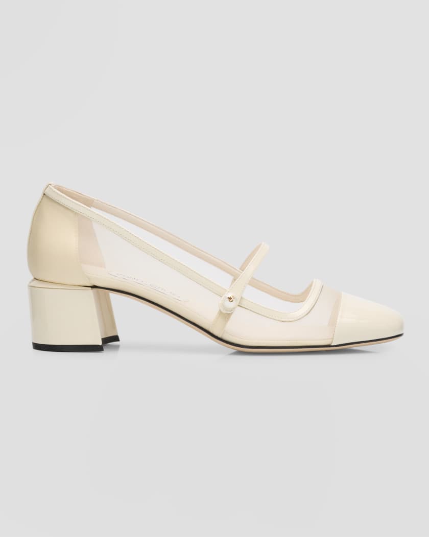 Jimmy Choo pointed leather ballerina shoes - Neutrals