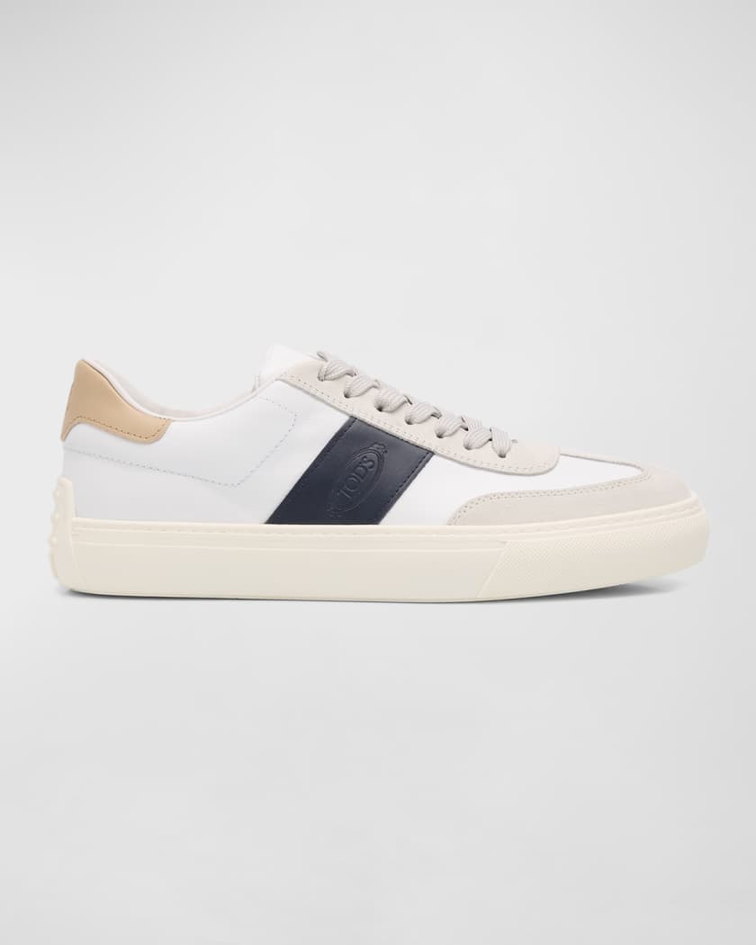 Men s Leather and Suede Low Top Sneakers