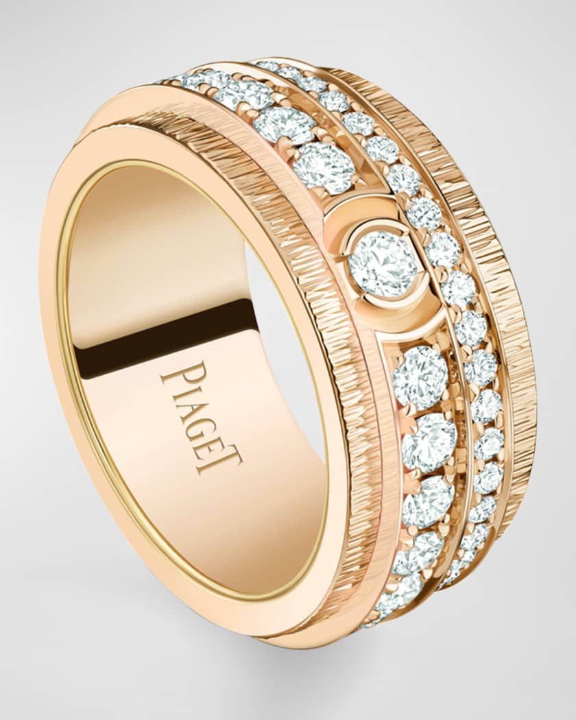 Possession Palace 18K Rose Gold Large Diamond Ring Neiman Marcus