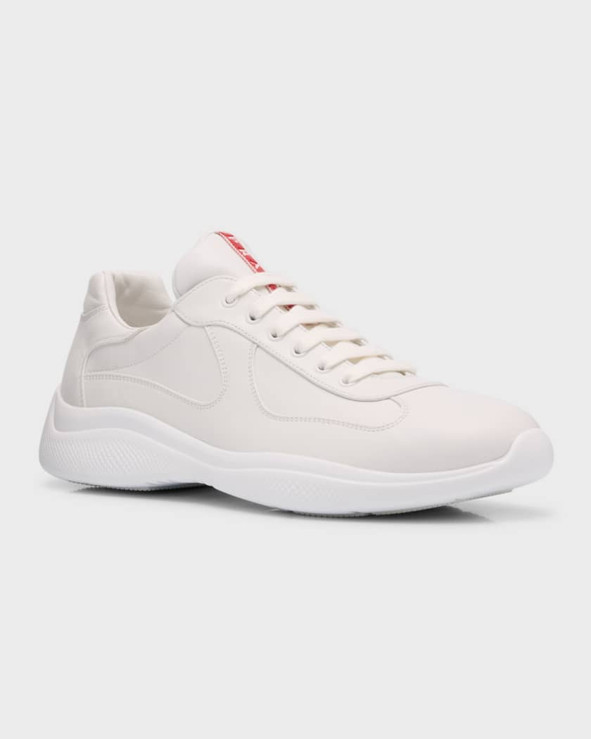 Men's Americas Cup Napa Leather Low-Top Sneakers