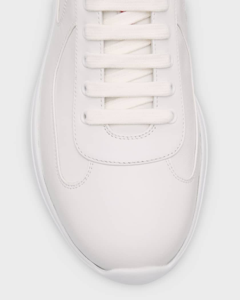 Men's Americas Cup Napa Leather Low-Top Sneakers