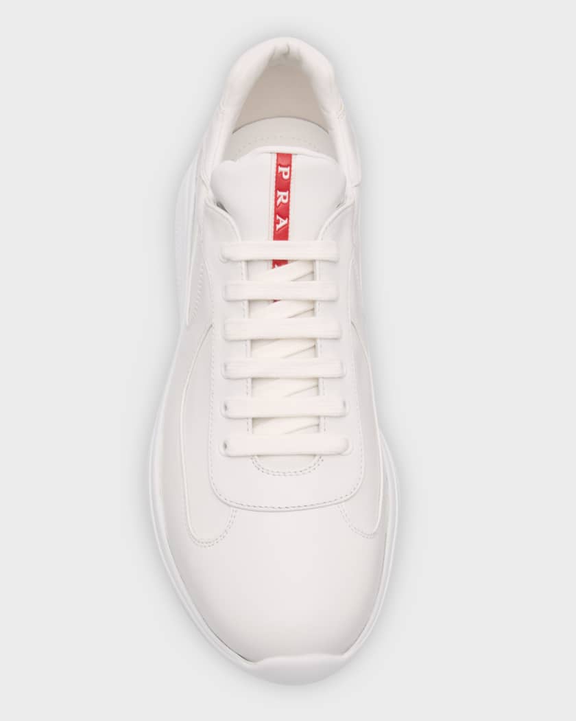 Men's Americas Cup Napa Leather Low-Top Sneakers