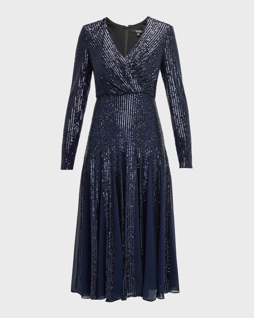 Badgley mischka long sleeve dress store