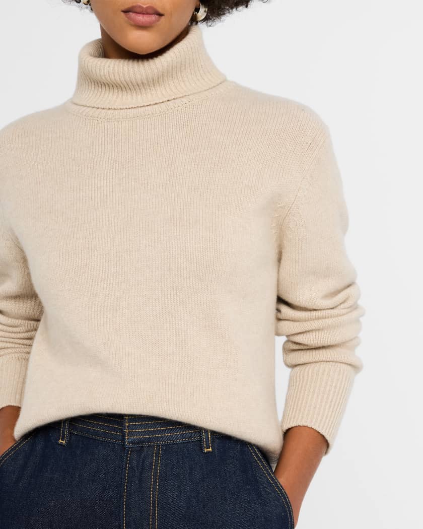 Kaval Cashmere/Sable Crewneck Sweater in Green | Santa Fe