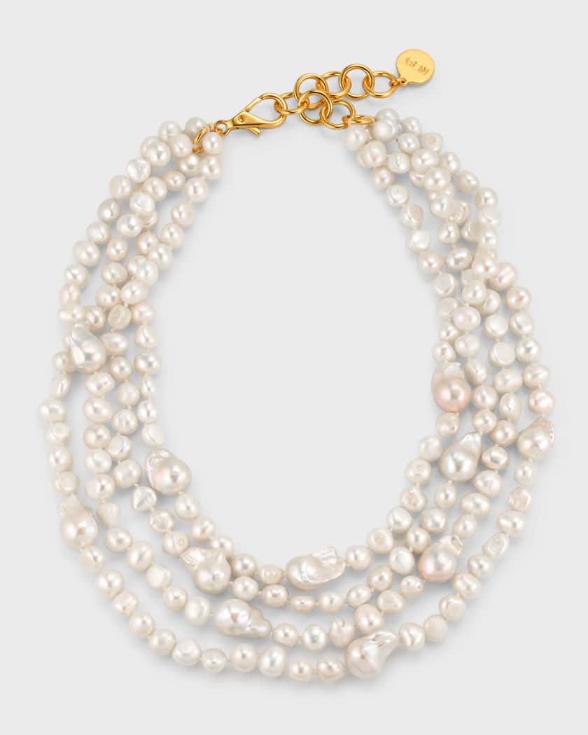 NEST Jewelry Baroque Pearl Multi-Strand Statement Necklace