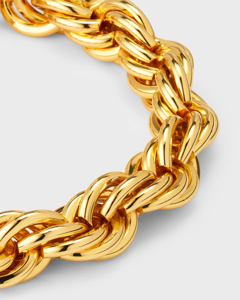 NEST Jewelry 22K Gold Rope Chain Bracelet with Magnetic Clasp