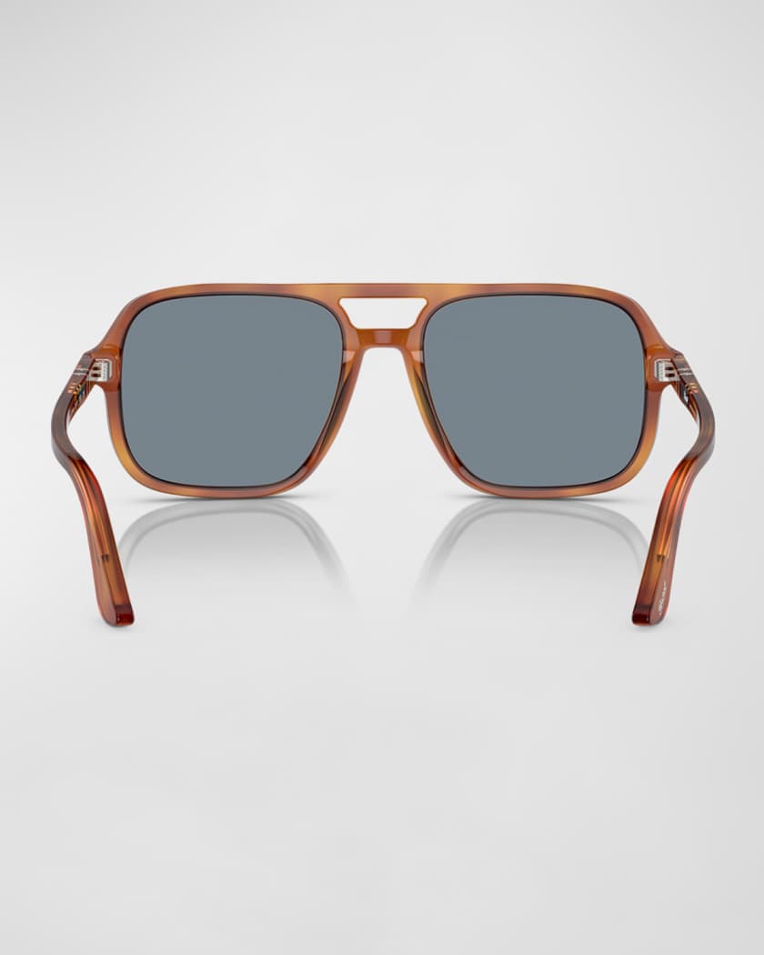 Persol Folding Polarized Keyhole Sunglasses - Brown