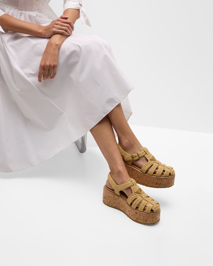 Prada cork sandals deals