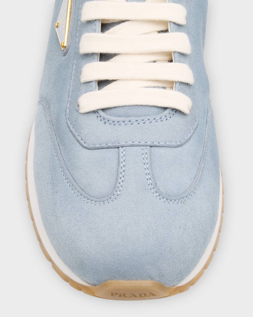 Suede Lace-Up Runner Sneakers