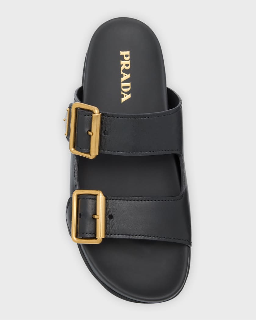 Prada leather deals slides