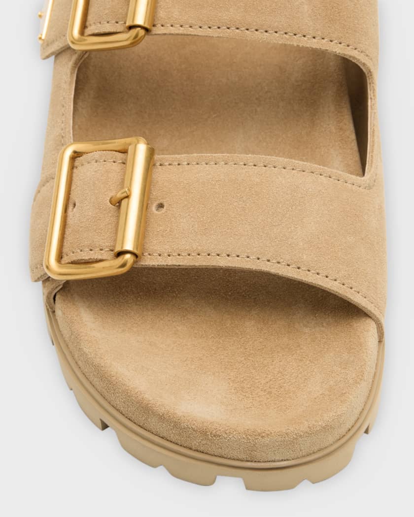 Prada double strap sandals hot sale