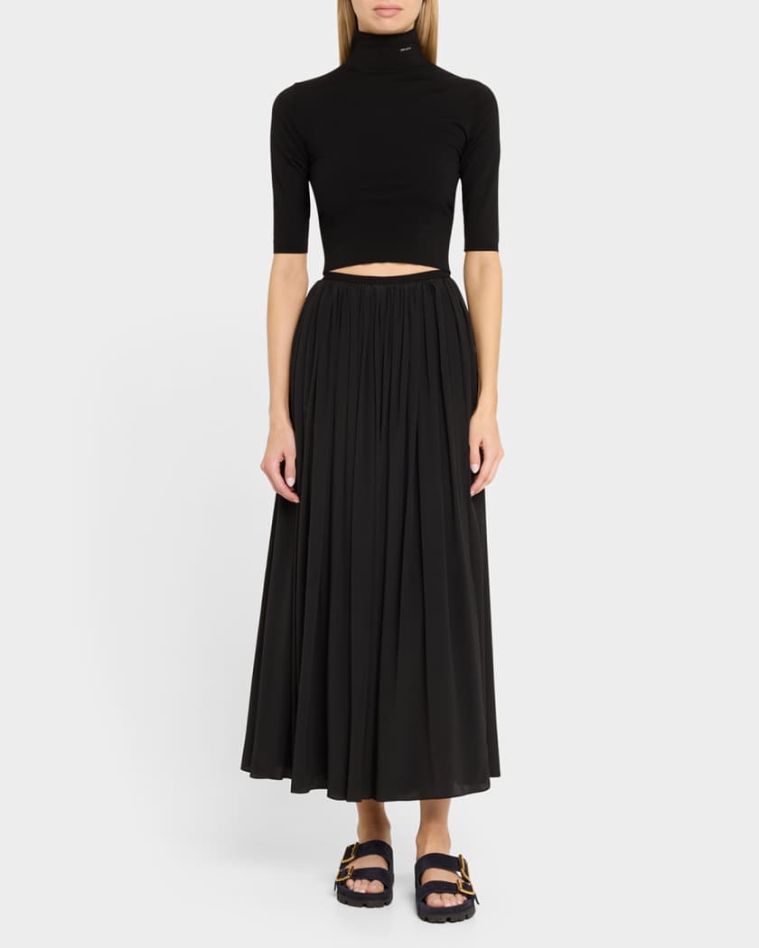 Suede Double-Buckle Slide Sandals