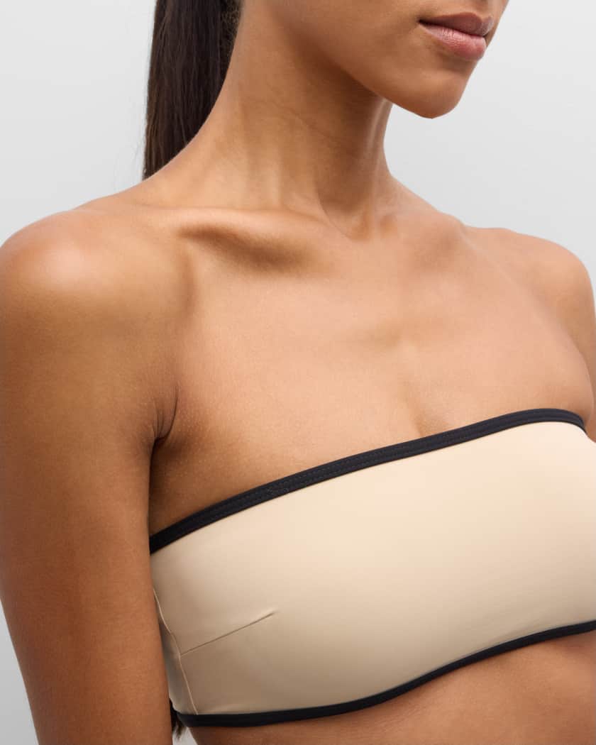 【TOTEME】ストライプ エッジ ビキニ ボトムス Stripe Edge Two-Piece Swimsuit | Neiman Marcus