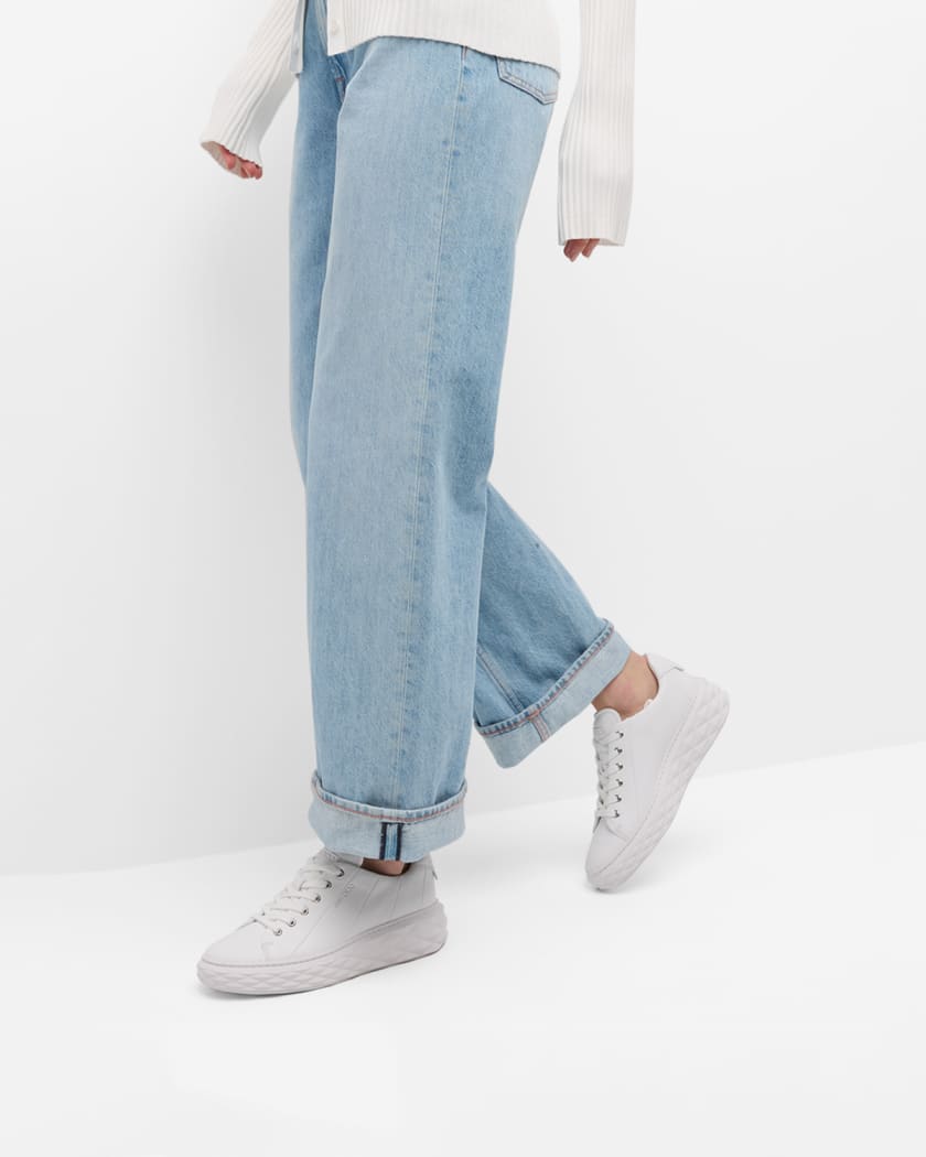 Diamond Leather Low-Top Sneakers