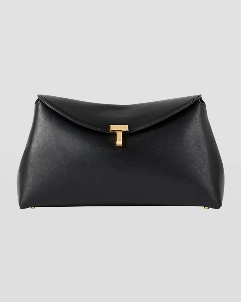 TOTEME T-Lock leather clutch