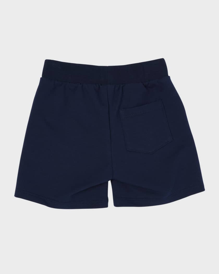 Boy's Medusa Marine Embroidered Cotton Sweat Shorts, Size 12M-3