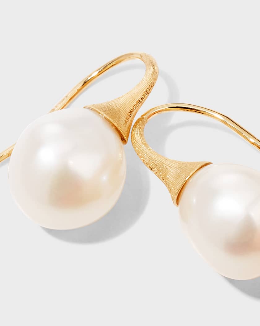 Africa 18k Pearl Drop Earrings