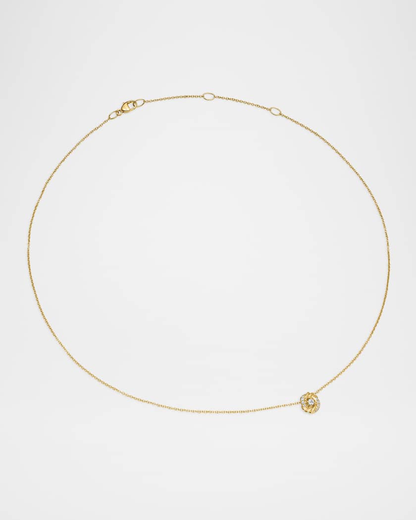 18mm Pave Infinity Pendant Necklace