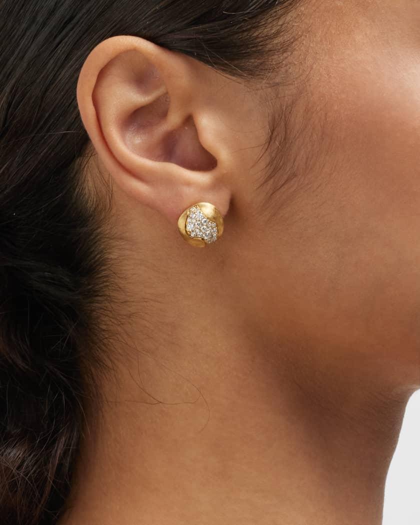 Marco Bicego 18k Gold Africa Diamond Constellation Stud Earrings