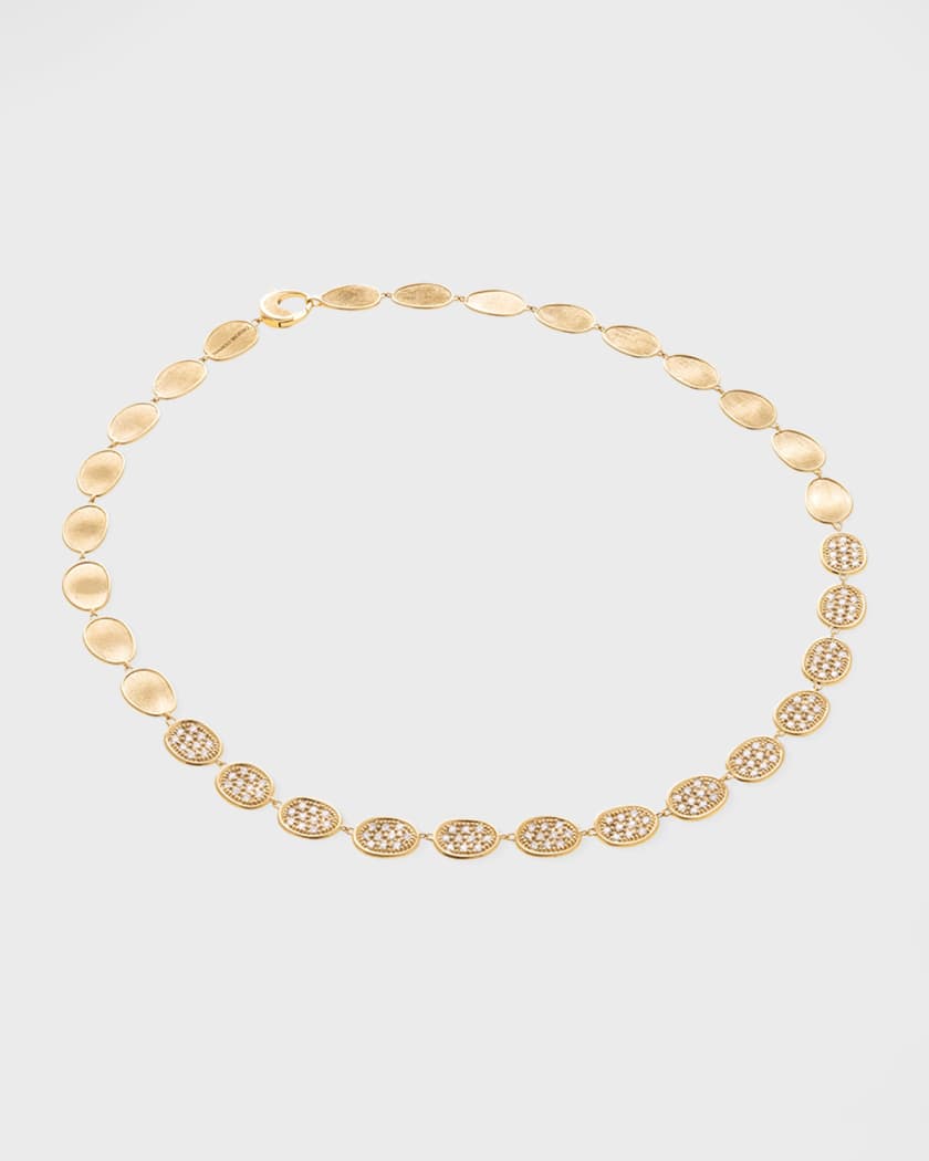 Marco Bicego 18K Yellow Gold Lunaria Pave Diamond Collar Neiman