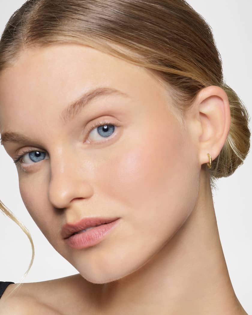 Sculpted Cable Micro Huggie Hoop Earrings in 18K Yellow Gold, 10.7mm