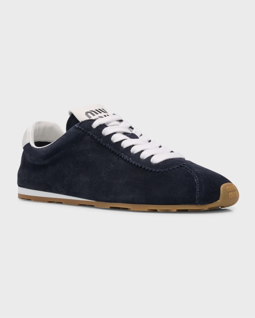 Suede Bicolor Retro Trainer Sneakers