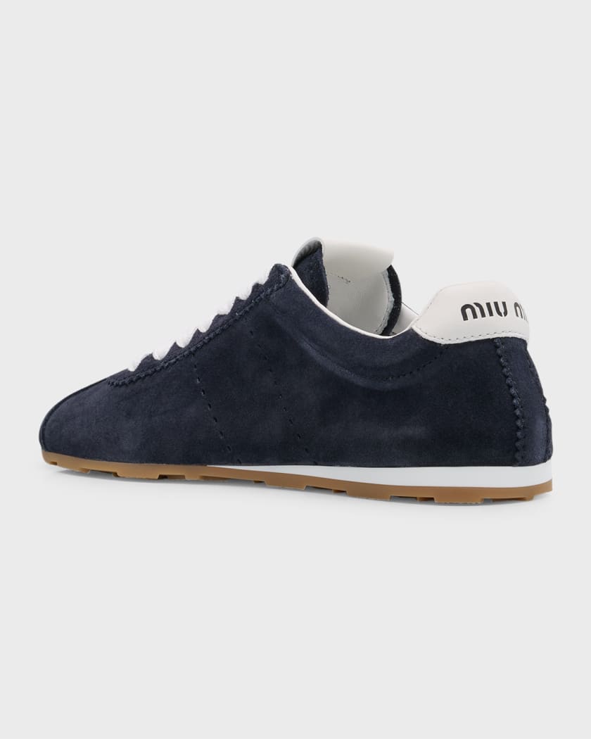Suede Bicolor Retro Trainer Sneakers