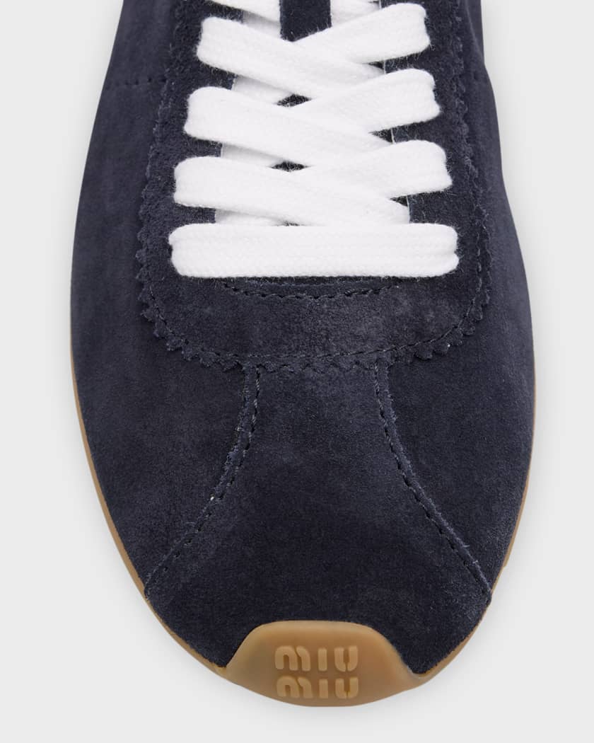 Suede Bicolor Retro Trainer Sneakers
