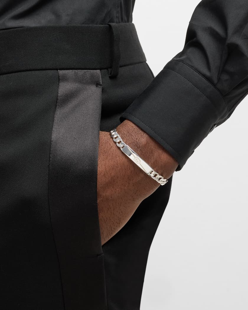 Men's Gucci Tag Bracelet, Silver