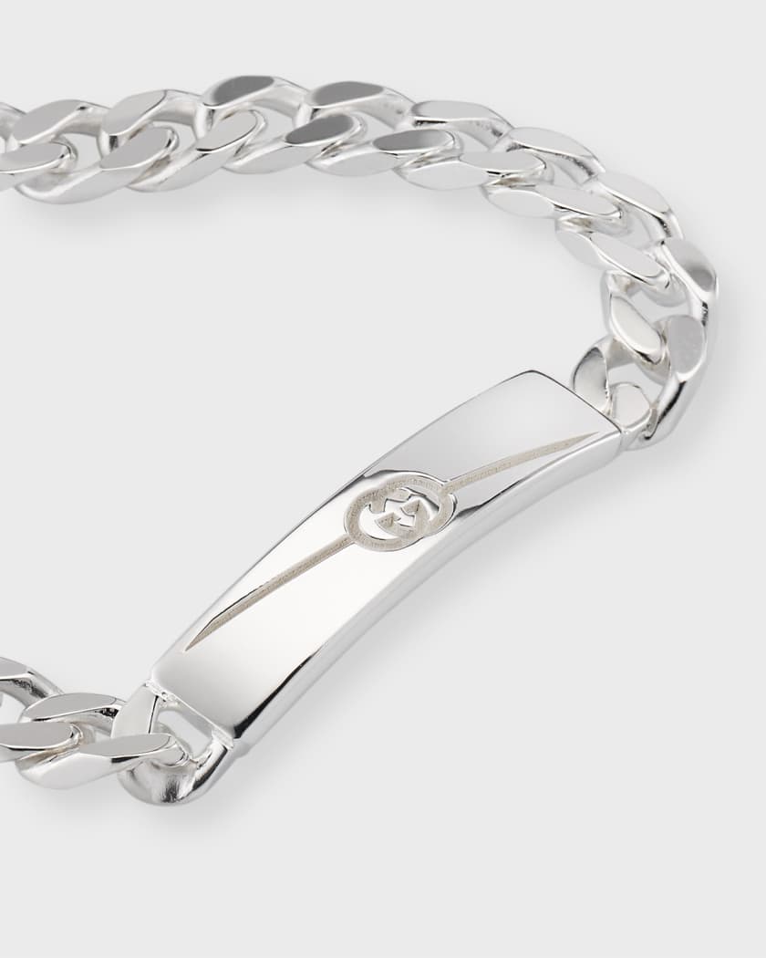 Men's Gucci Tag Bracelet, Silver