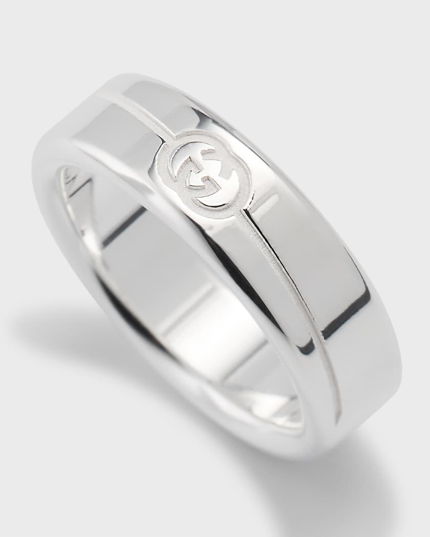 Gucci Silver 6mm Interlocking G Ring