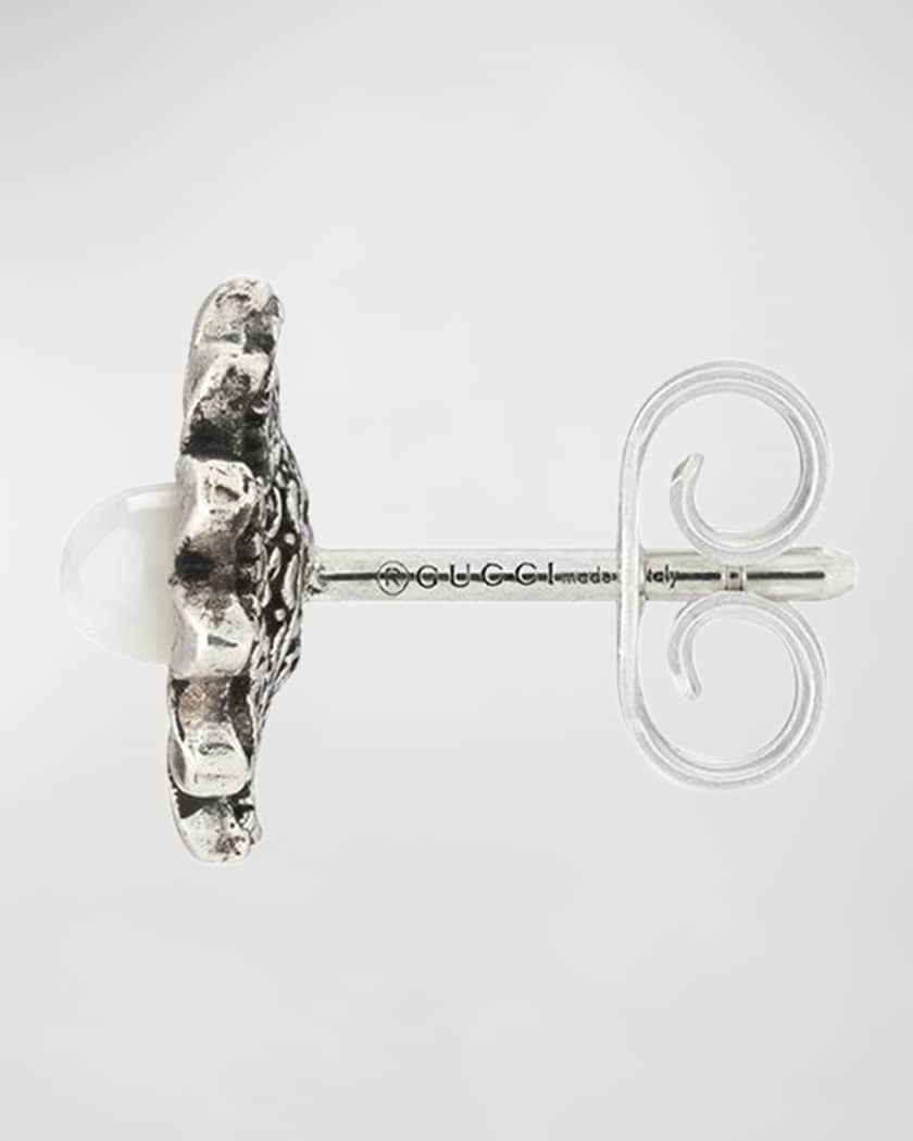 GG Marmont Flower Sterling Silver & Pearl Stud Earrings