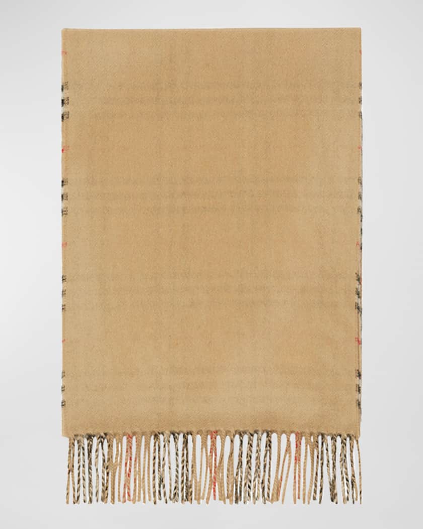 Men's Cashmere Vintage Check Rectangle Scarf